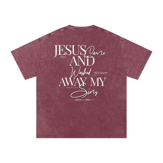 Washed By His Blood Oversized Tee