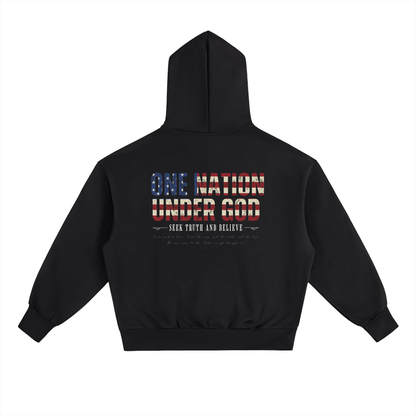 One Nation Under God Essential Heavyweight Fleece Hoodie